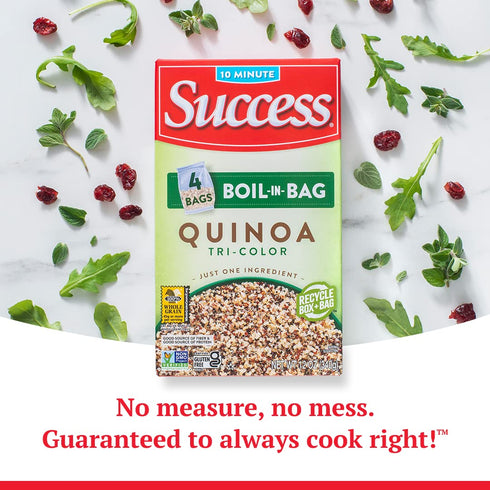 12-Ounce Success Boil-In-Bag Quinoa, Quick Tri-Color Quinoa, Box