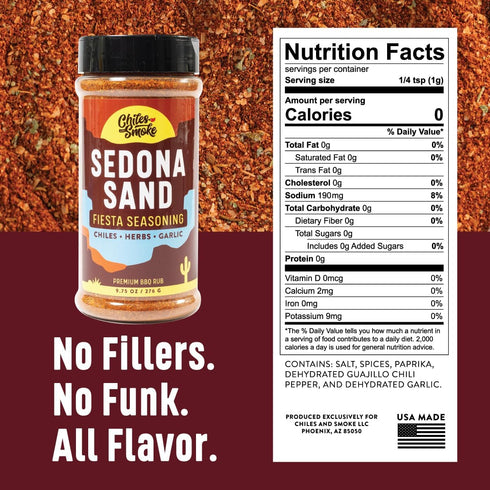 3 270326g Chiles and Smoke BBQ Seasoning Trio Sedona Sand, Canyon Crust & Scorching Sun | All Natural Rubs for Chicken