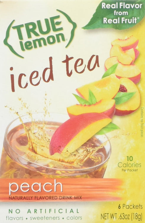 PEACH ICED TEA MIX by TRUE LEMON | Instant Powdered Drink Packets