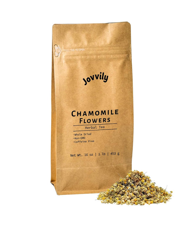 Jovvily Chamomile Flowers - 1lb - Dried Whole Flowers - Herbal Tea