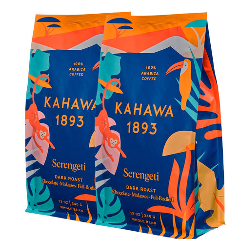 Kahawa 1893 Whole Bean Coffee Dark Roast Serengeti Blend 24 Oz -