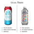 99.9% 16 Oz Tallboy 8 Pack Not Beer American Sparkling Water, Red White & Blue, Pure, Mineral & Electrolyte Blend