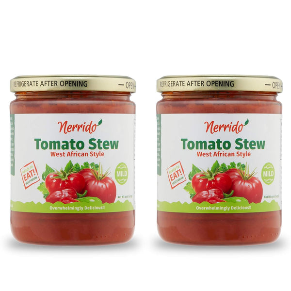 Nerrido Canned Tomato Stew & Jollof Rice Red Sauce, African Style Pasta