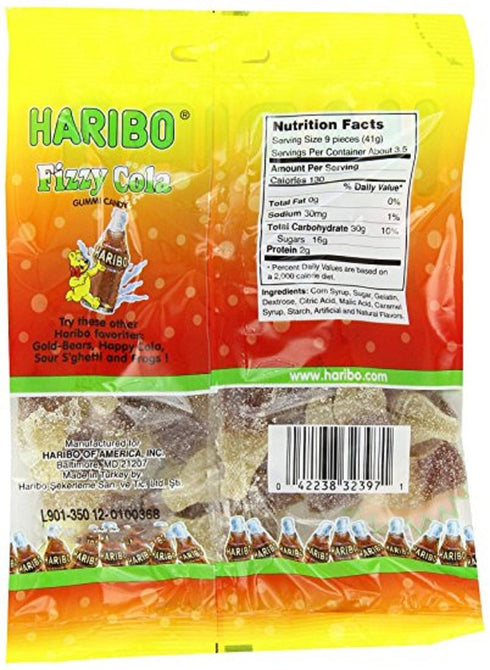 Gummi 5 Haribo Candy, Fizzy Cola, Ounce