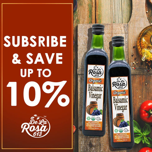 16.9 oz (Pack 2) De La Rosa Organic Balsamic Vinegar, Kosher for Passover, Vegan & Gluten Free, Balsamic Vinegar