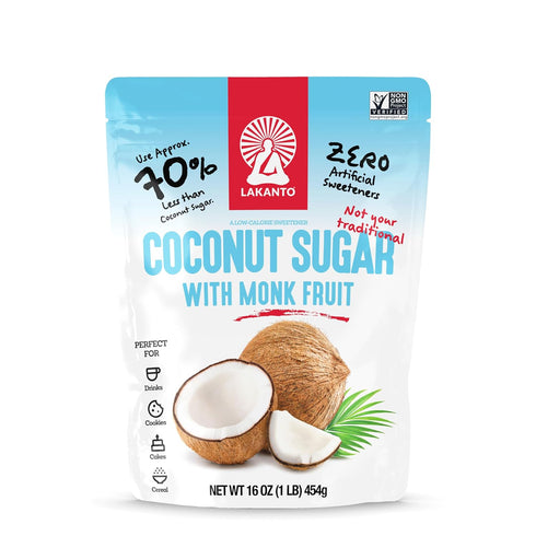 Lakanto Coconut Sugar with Monk Fruit Sweetener - Reduced Sugar for Coffee,
