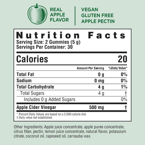 Country Gummies, 30 60 Count Farms Apple Cider Vinegar Reduce Bloat, Naturally Alkalizing, Supports Healthy Digestion