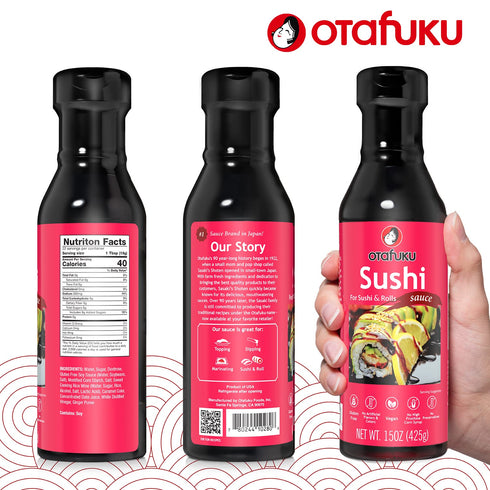 Otafuku Sushi Eel Sauce, Japanese Unagi Sauce, Gluten Free, 15 Oz