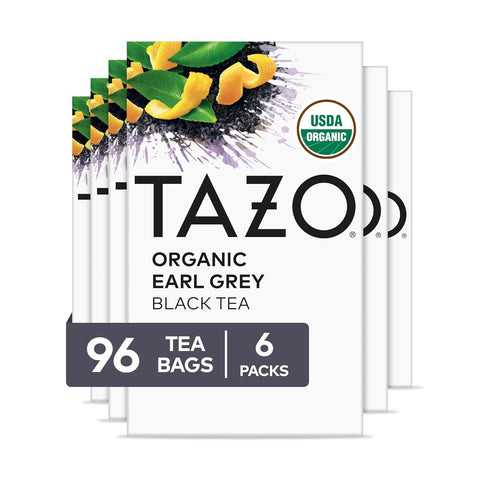TAZO Organic Earl Grey for Health and Wellness, High Caffeine and Bold
