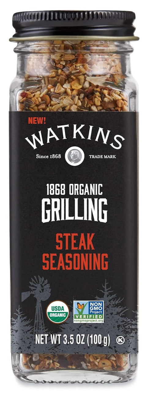 Watkins Organic Grilling Steak Seasoning, 3.5 Oz, 3-Pack