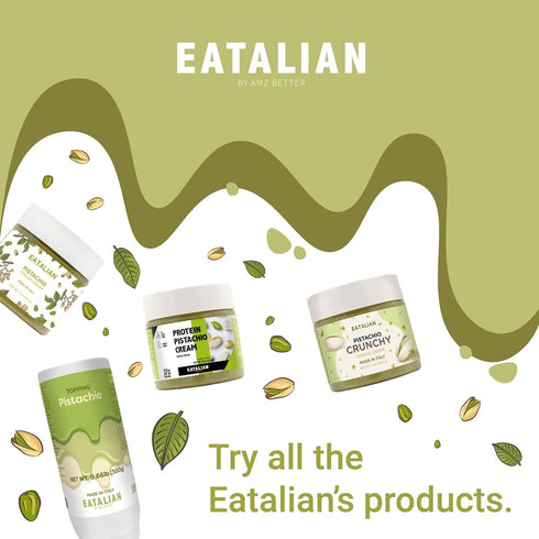 17.63 oz/500 EATALIAN by AMZ BETTER Pistachio Cream, gr, Delicious Spreadable Cream with Sweet and Unique Taste