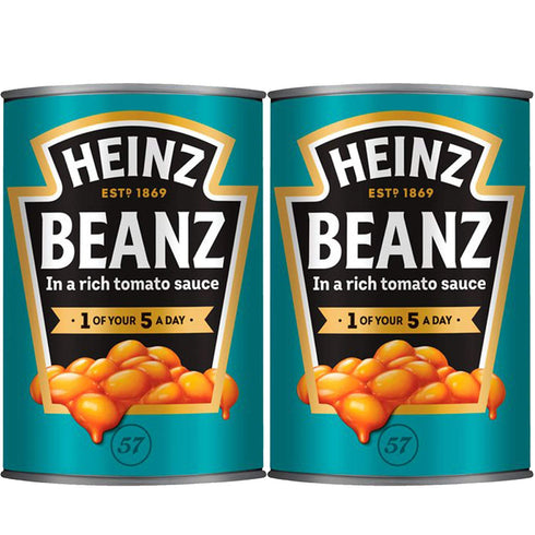 HEINZ Beanz in Tomato Sauce, Baked Beans, 415 g, Pack of 2