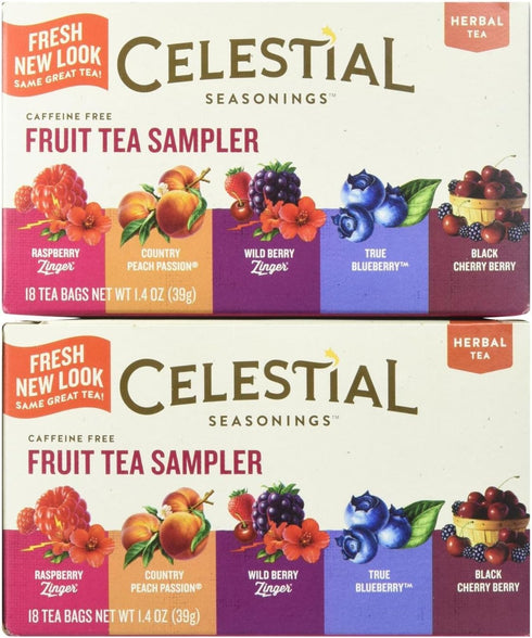 Celestial Seasonings Fruit Tea Sampler Tea Bags, 18 ct, 2 pk