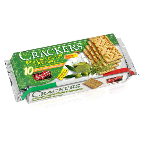 8.8oz (12-pack) Sophia Cracker Italian Rosemary & Extra Virgin Olive Oil | Premium Italian Crackers | Rosemary Saltines