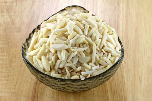 4 Food to Live - Blanched Slivered Almonds, Pounds Chopped Raw Blanched Almonds, Unsalted, Vegan, Keto, Kosher, Bulk.
