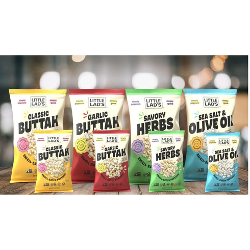 6.0 Oz (Pack 3) Little Lads Healthy Popcorn (Savory Herbs) - Vegan, Gluten-Free, Non-GMO Herb & Spice Blend Popcorn