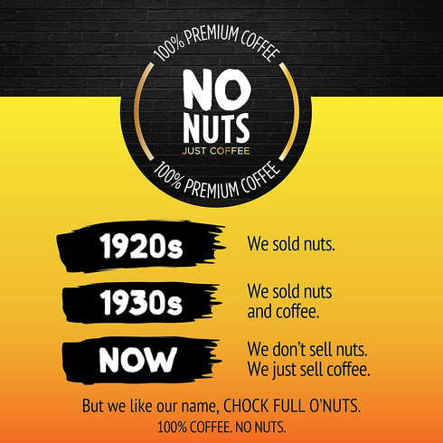 Chock Full o’Nuts Midtown Decaf Medium Roast, K-Cup Compatible Pods, 12 Count, Arabica Coffee