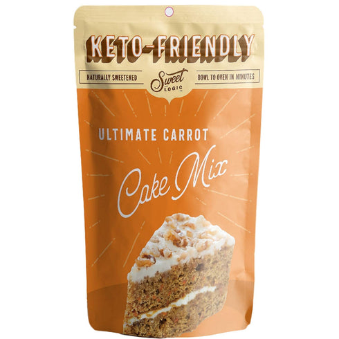 Keto Baking Mix by SWEET LOGIC | Delicious Gluten Free Carrot Cake with 1-2G Net Carbs Per Serving, Diabetic Friendly