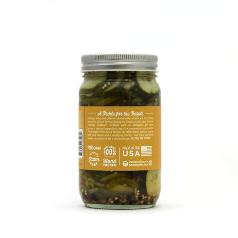 16oz (3-pack) The People's Provisions - Sweet & Spicy Pickles - Crunchy Sweet & Spicy Pickle Chips