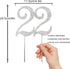 22 Years Birthday Cake Topper - Crystal Rhinestone 22nd Wedding Anniversary or 22 Years Old Decoration