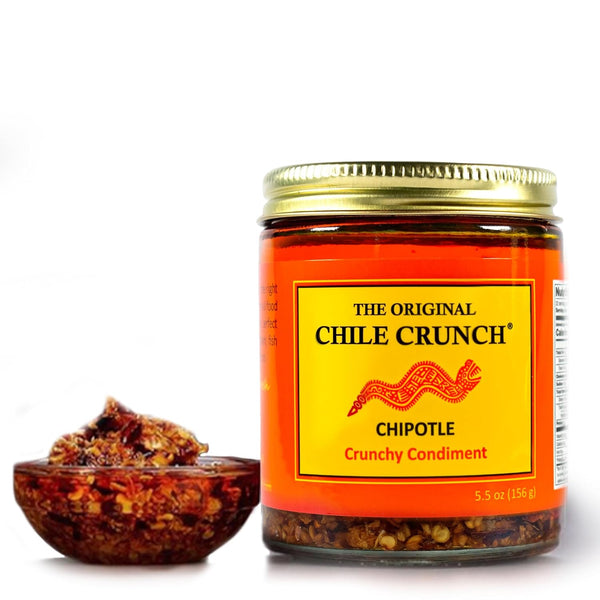 CHILE CRUNCH - Chipotle Spicy Crunchy Condiment - All Natural Roasted Chili