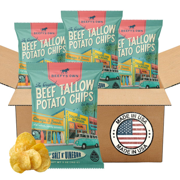 Beefys Own Beef Tallow Potato Chips - Kettle Chips Made Without Seed