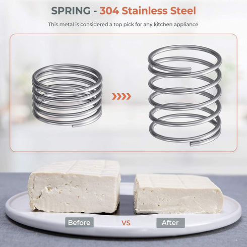 12-16 oz 16oz Large Tofu Press, Yarkor Tofu Presser for Bricks Firm Tofu or Extra Firm Tofu, Built-in Drip Tray, Simple