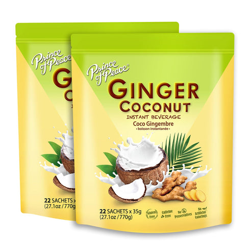 Prince of Peace Ginger Coconut Instant Beverage, 22 Sachets - pack of