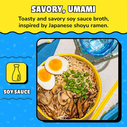 3 Oz, 24 Count Maruchan Ramen Soy Sauce, Instant Ramen Noodles, Ready to Eat Meals