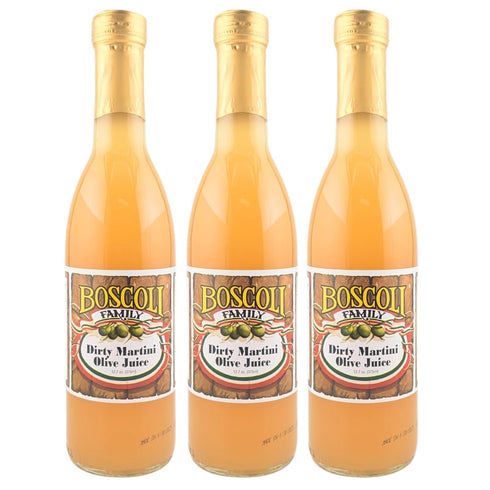 Boscoli Dirty Martini Olive Juice - 12.7 oz Bottle, Pack of 3,