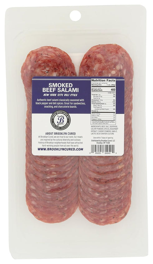Brooklyn Cured 3 OZ Sliced Smoked Beef Salami