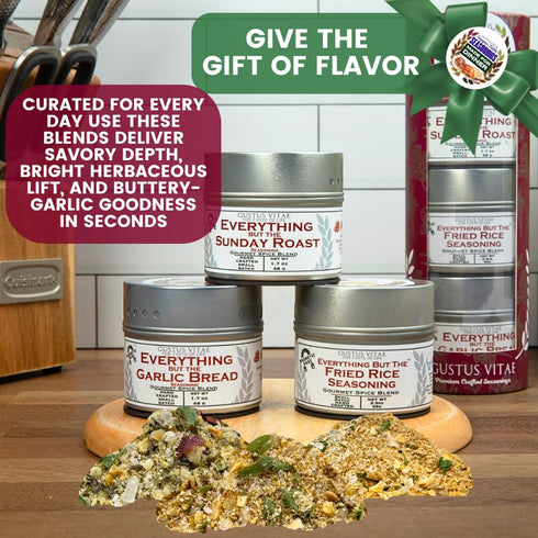 Packaged Set 3 Made for Dinner: Supper Table Seasonings | Gift of Spice Blends | All Natural, Non GMO | Gourmet Infused
