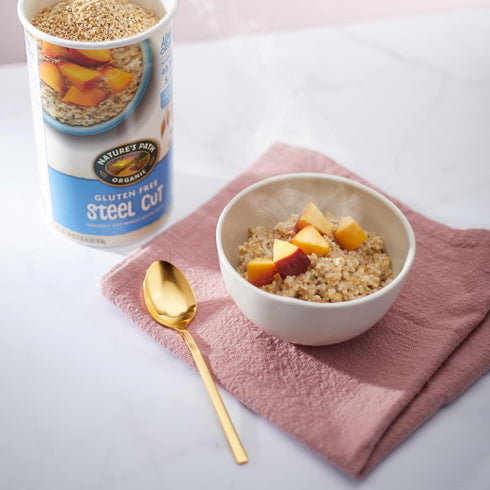 5g 30 Oz, (Pack 6) Nature's Path Organic Gluten Free Steel Cut Whole Grain Oats, Non-GMO, Plant Based Protein, Oatmeal