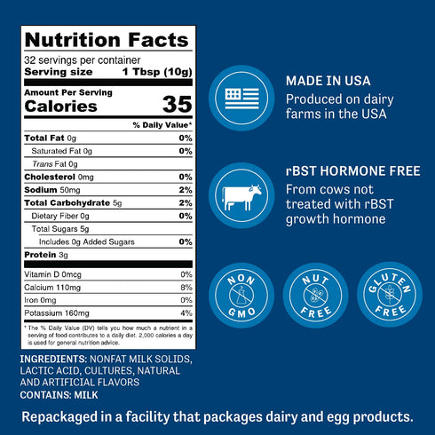 11.25 oz, Pack 1 Judee's Gluten Free Yogurt Powder - Versatile Baking & Smoothie Ingredient with Powdered Yogurt