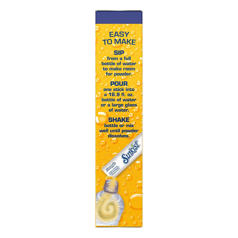 6 (Pack 6) Sunkist Singles-To-Go Drink Mix, Pineapple, Non-Carbonated, Low-Calorie, Zero Sugar, CT in each box