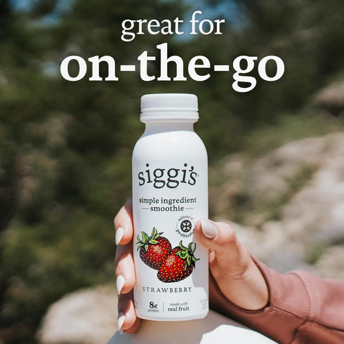 8 oz. 5 siggi's Probiotic Drinkable Whole Milk Yogurt, Strawberry, Single Serving, Only Ingredients