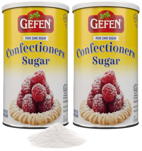 Gefen Confectioners Sugar, 16oz in Resealable Container | Powdered Sugar (2 Pack