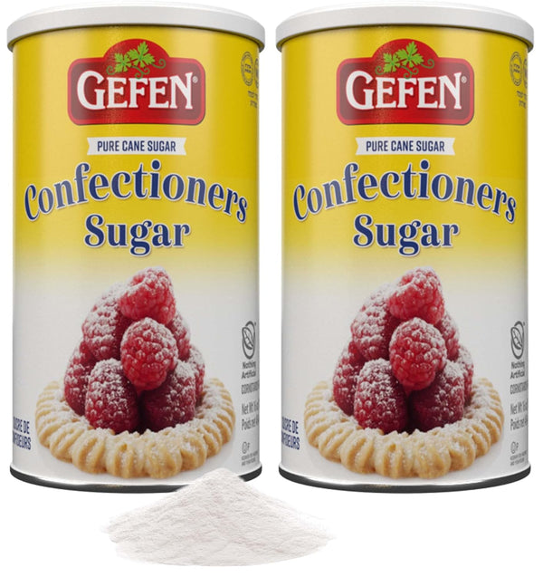 Gefen Confectioners Sugar, 16oz in Resealable Container | Powdered Sugar (2 Pack