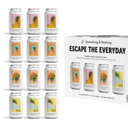Something & Nothing Variety Pack Flavoured Sparkling Water | Lightly Carbonated, Full