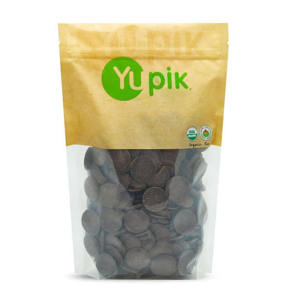 Yupik Organic Dark Chocolate Wafers, 70% Cacao, 2.2 lb (35.2 oz), Vegan,
