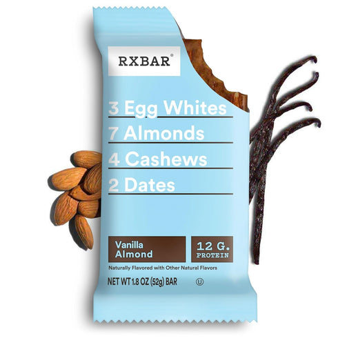 22oz (12 Count) RXBAR Protein Bars, Protein Snack, Snack Bars, Vanilla Almond, Box