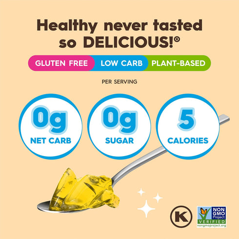 Simply Desserts Sugar-Free Peach Jel, 6-Pack, Vegan Dessert, Keto Snacks, Diabetic Friendly