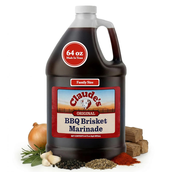 Claude's Original BBQ Brisket Marinade Sauce (Pack of 1, 64 oz) Smoky