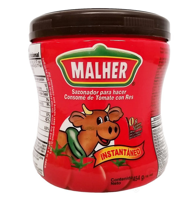 Malher Tomato Beef Bouillon 16 oz - Consome De Tomate y Res (Pack