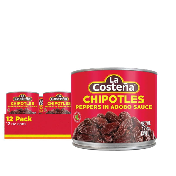 La Costea Chipotle Peppers in Adobo Sauce - Smoked Spicy Peppers Chipotle
