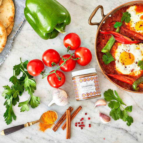 Villa Jerada, Shakshuka Spice Seasoning Mix Blend, Use on Eggs, Shakshuka, 1.76 oz (SHAKSHUKA - 2 JARS)