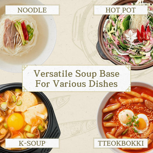 Korean Soup Base: Anchovy Broth Coin Stock Big Size (4G x 50 Tablets) for Jjigae & Shabu Shabu