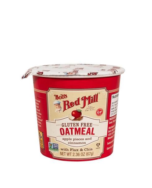 Bob's Red Mill GF Oatmeal Cup, Apple & Cinnamon, 2.36 Ounce Cup