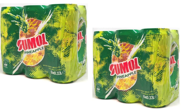 Sumol Pineaple Can Soda 12 Pack / Pineapple Soft Drink Can 12 Pack.