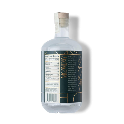 0 750ml MONDAY Zero Alcohol Gin An Award Winning Non-Alcoholic Spirit with Zero Carbs, No Sugar, Calories